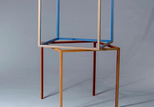 Hafu, Table, metal, steel, wood, thin, glass, strength, material, combination